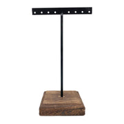 Metal and Wood Earring Display - 7.5" Tall