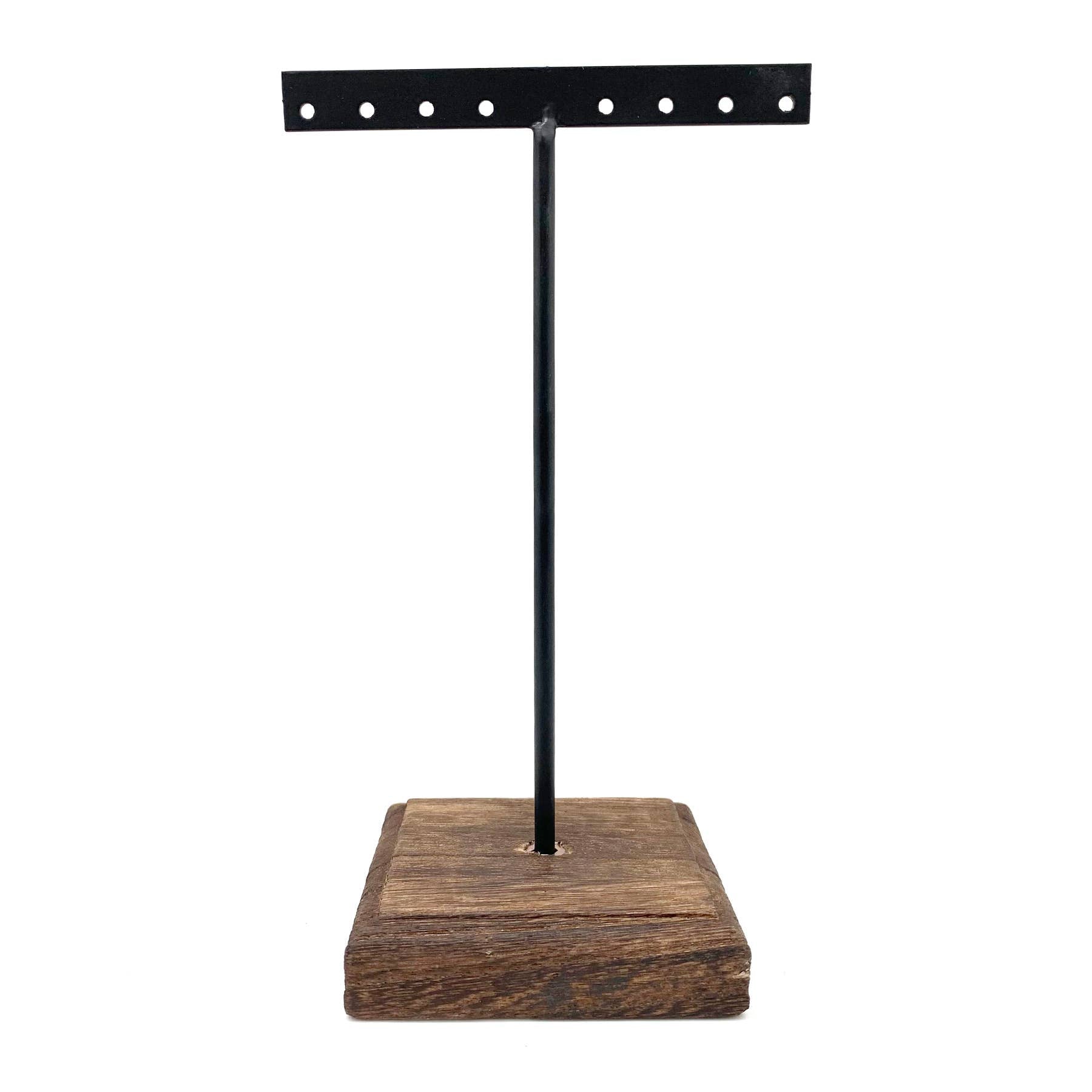 Metal and Wood Earring Display - 7.5" Tall