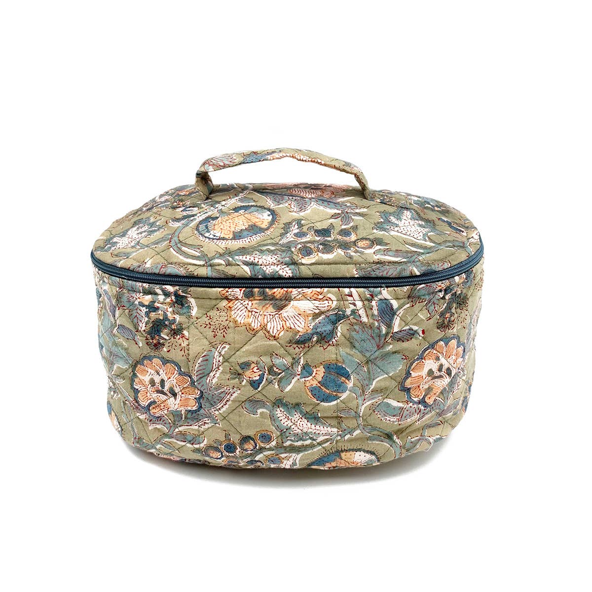 Serenity Large Cosmetics Case - Block Printed Organic Cotton