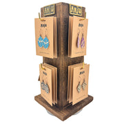 Patina Engraved Copper Earring Pre-Pack with Display