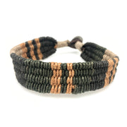 Aadi Woven Wide Green/Blue/Cognac Jute Men's Bracelet