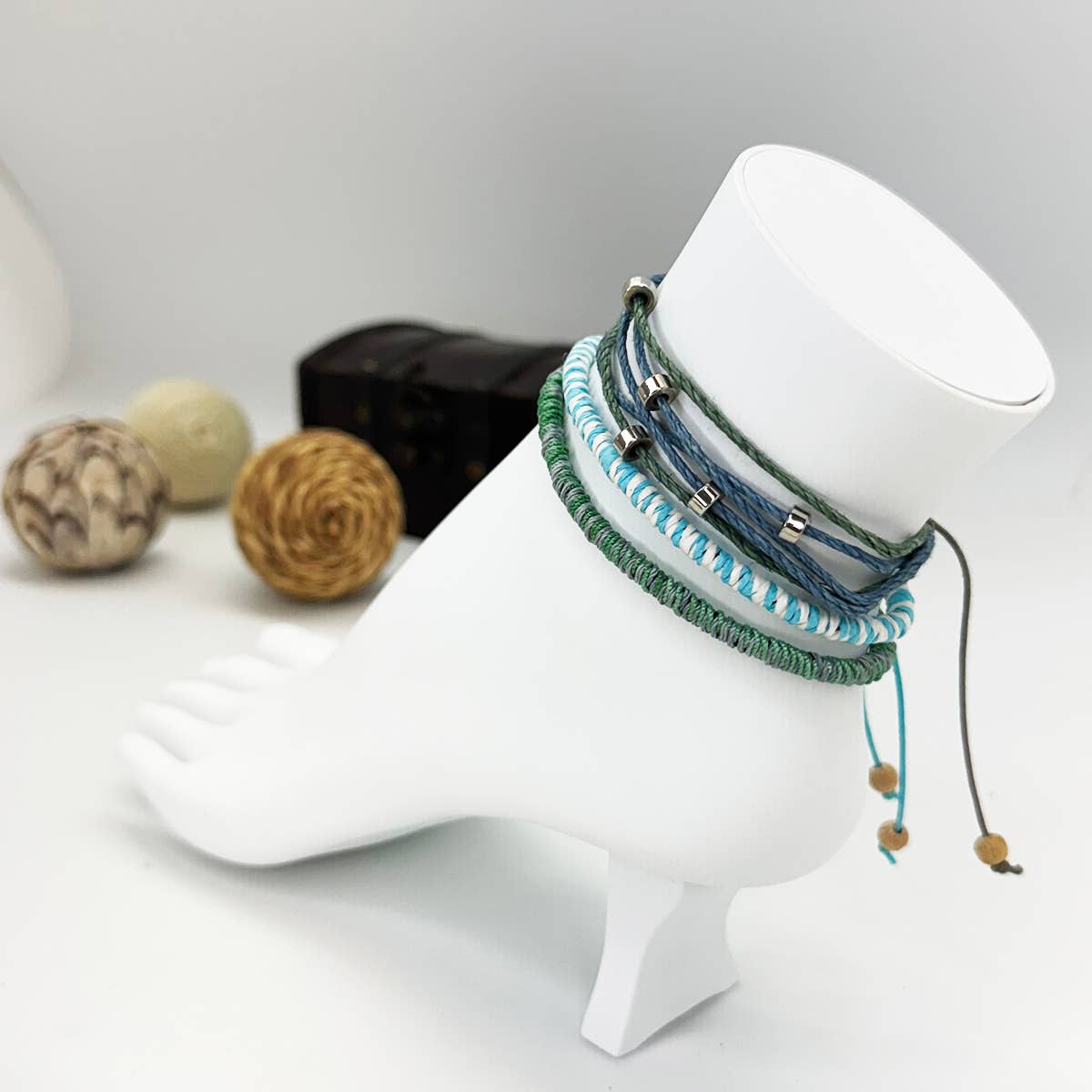 Weave & Wander Tidal Wave Trio Anklet