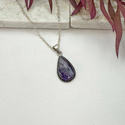 Handcrafted Semiprecious Stone Necklace - Amethyst