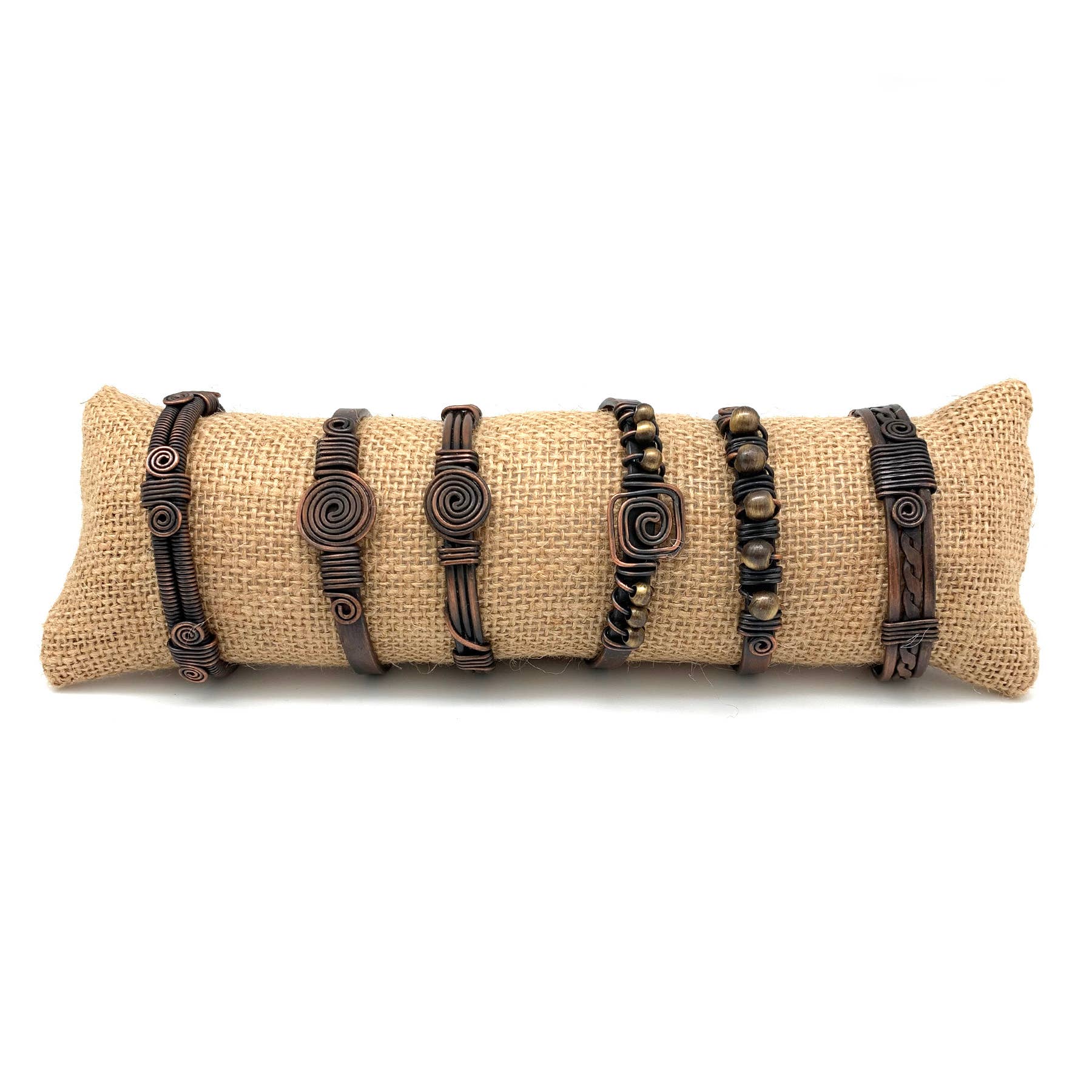 9" Long Burlap Cushion For Bracelets - Natural