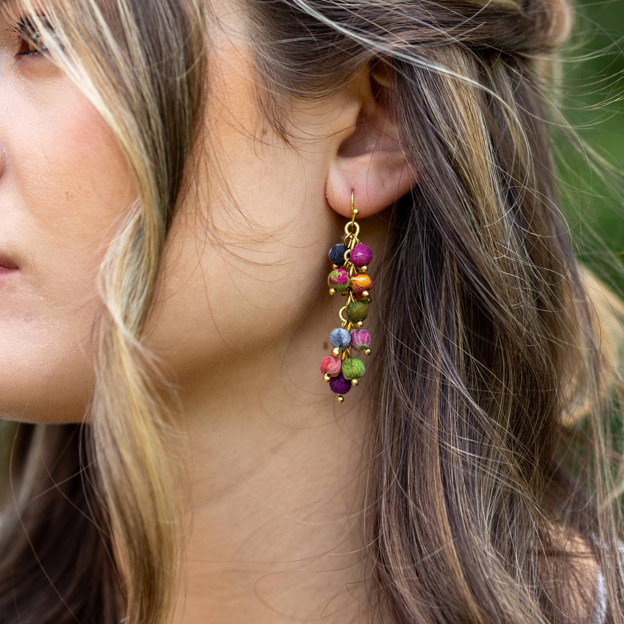 Aasha Waterfall Beaded Earrings