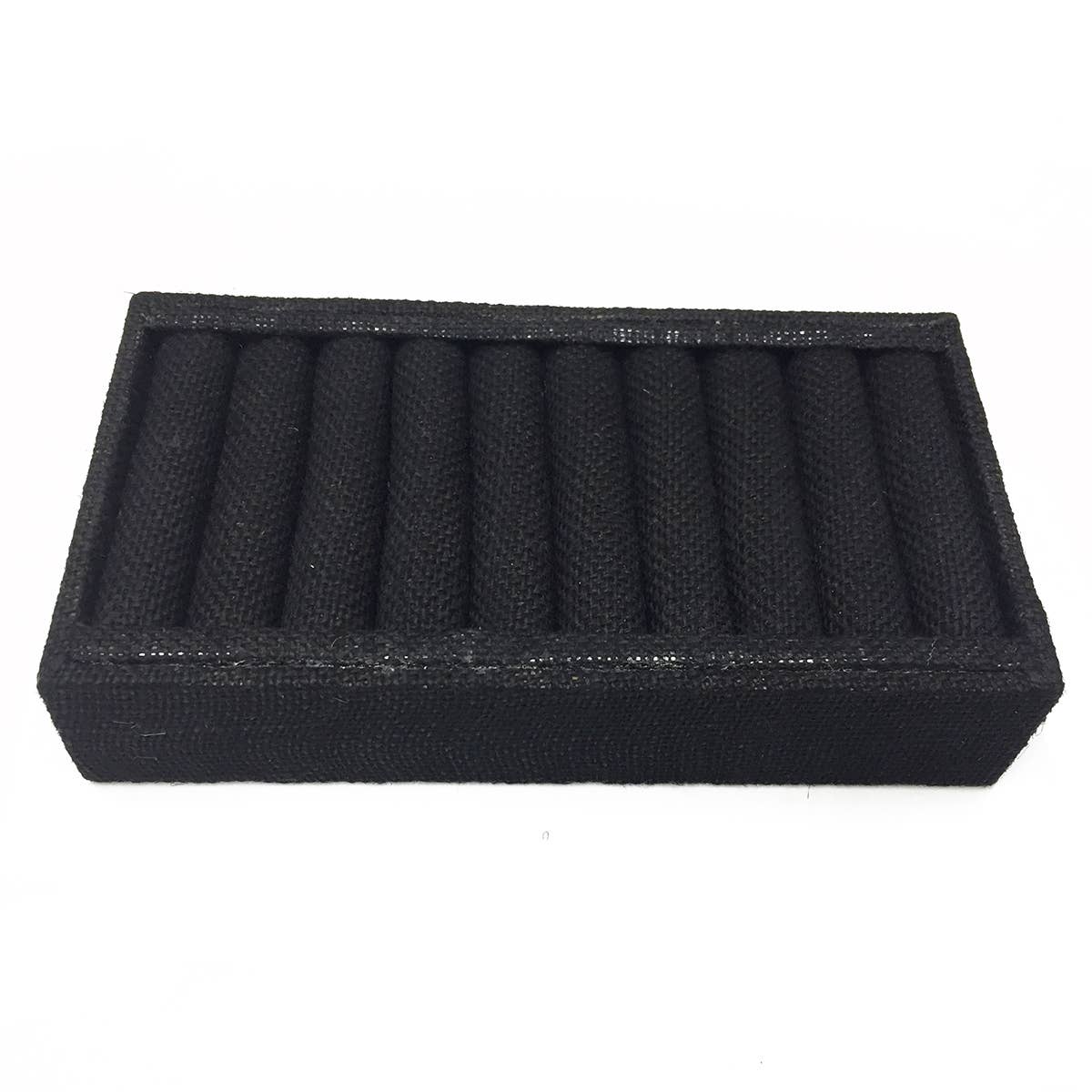 Small Slotted Bangle Display - Black Burlap