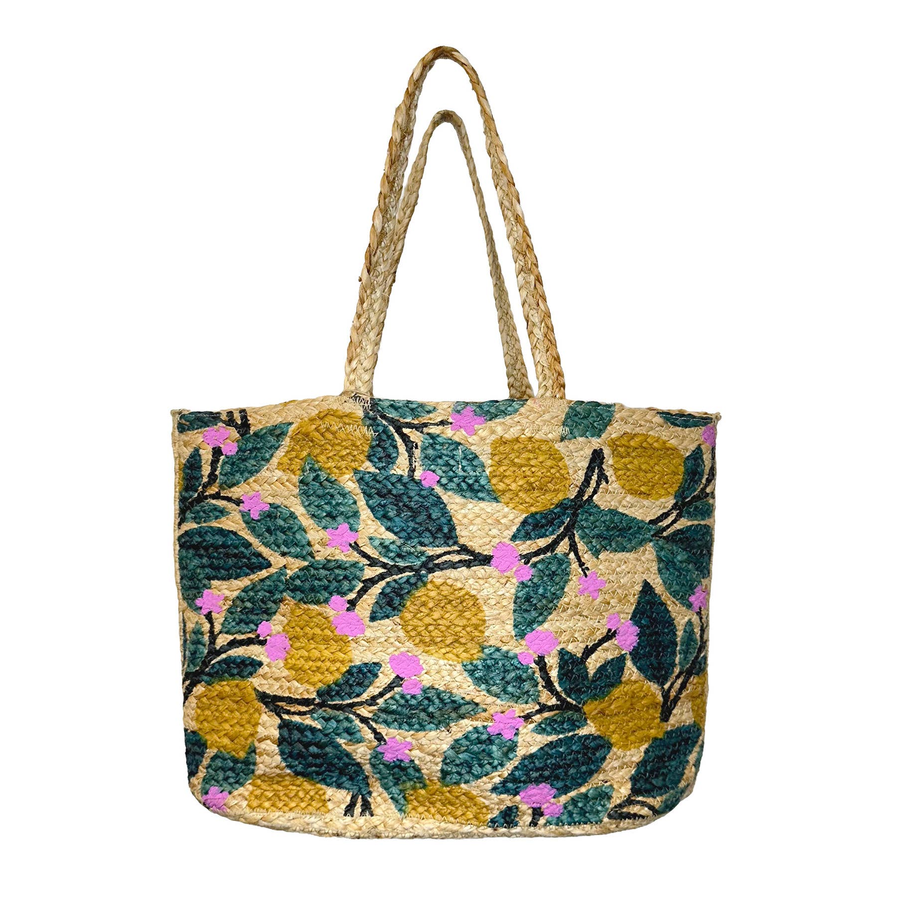 Capri Jute Bag with Tropical Prints