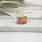 Handcrafted Copper Chevron Ring