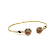 Tanvi Collection Bangle Bracelet - Gold with Goldstone