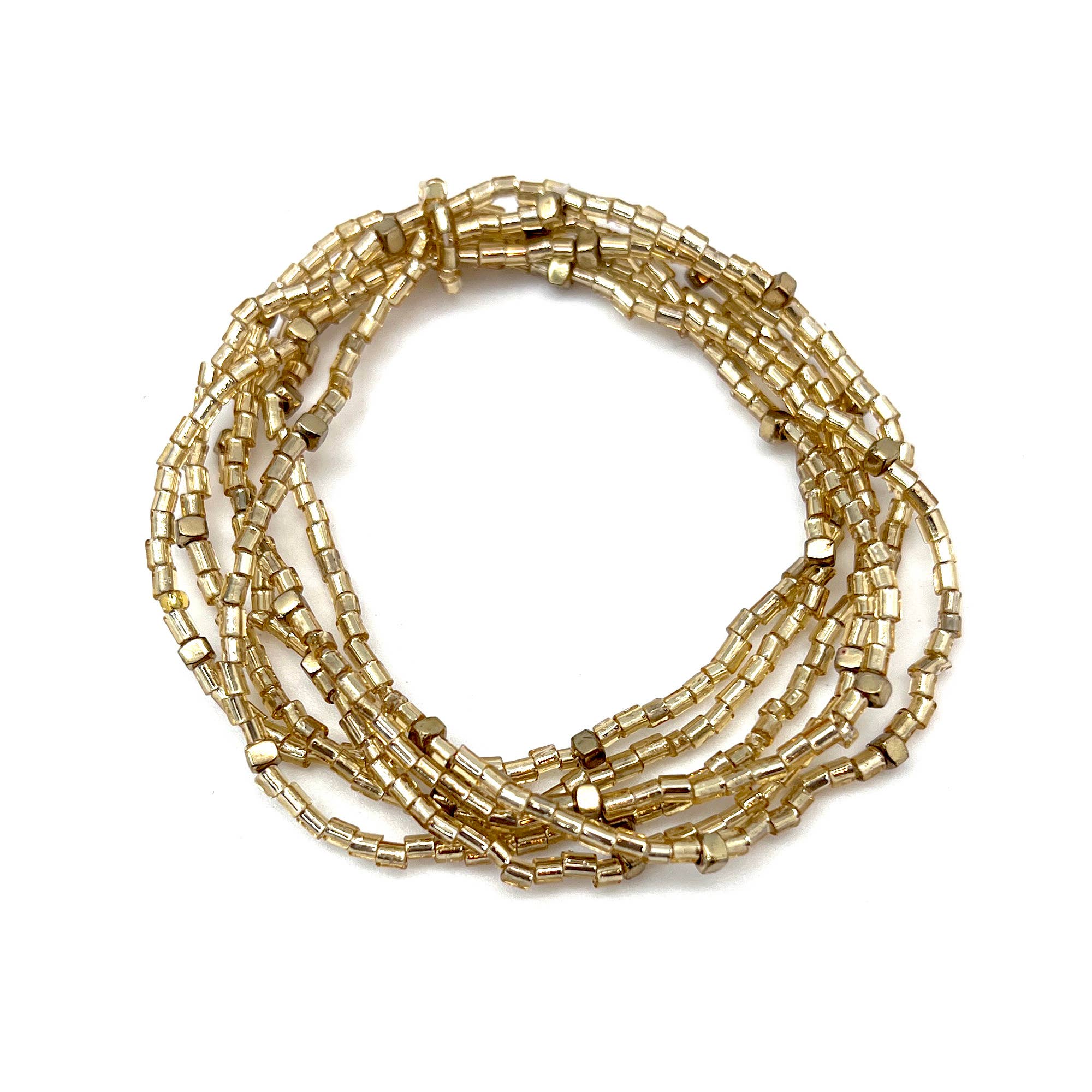 Seed Bead Bracelet Prepack - 6 Stretchy Bracelets & Display