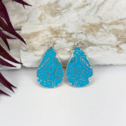 Handcrafted Blue Sea Life Patina Earrings