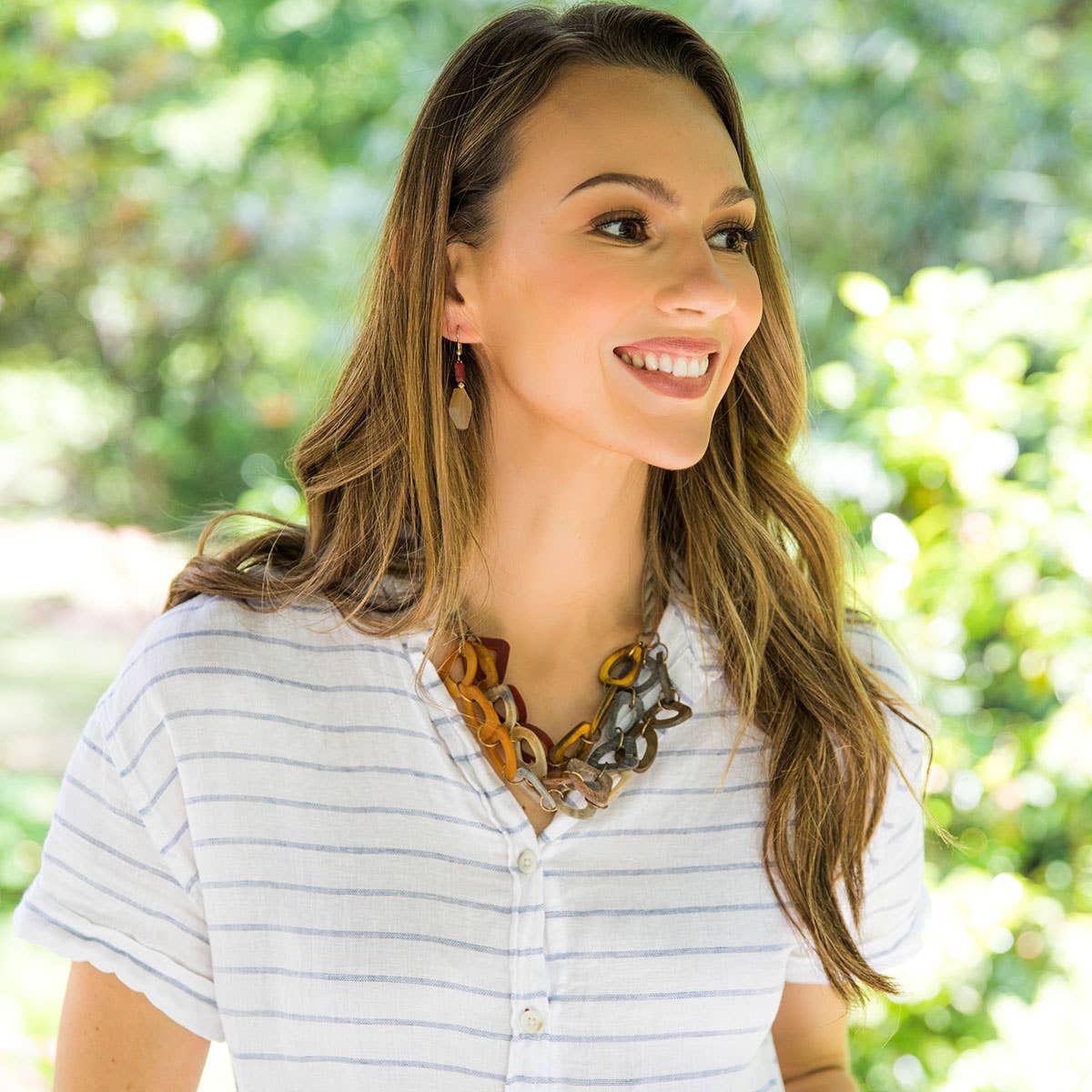 Omala Autumn Neutrals Collection Necklace - Abstract Layer