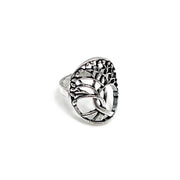 Handcrafted Silver Plated Brass Tree of Life Ring