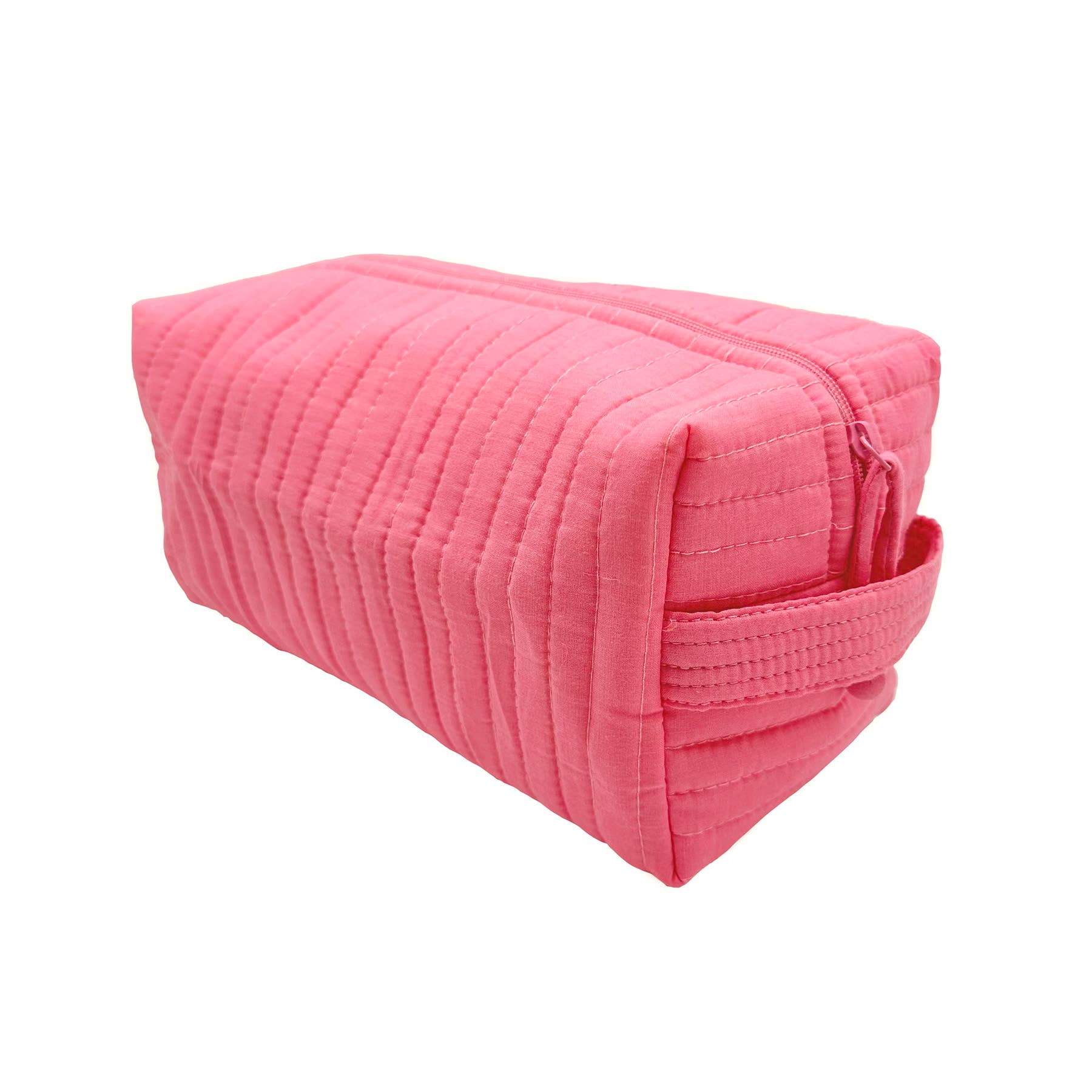 Aviva Collection - Quilted Solid Cotton Cosmetic Bag