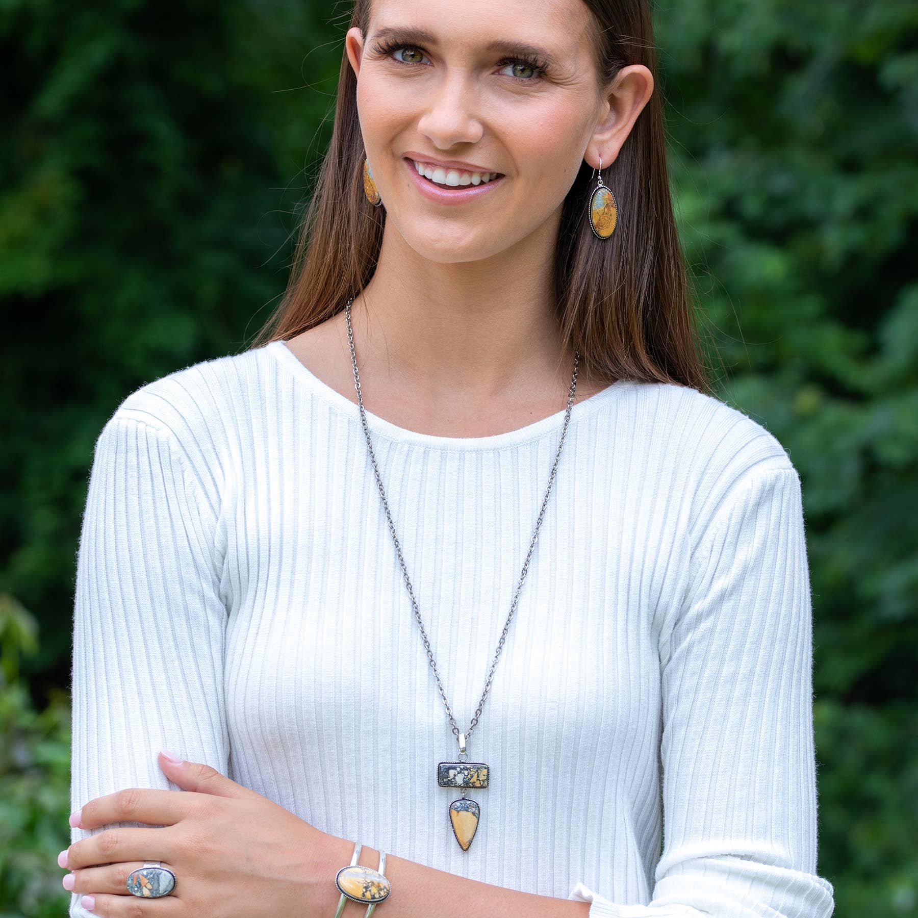 Handcrafted Semiprecious Stone Necklace - Maligano Jasper