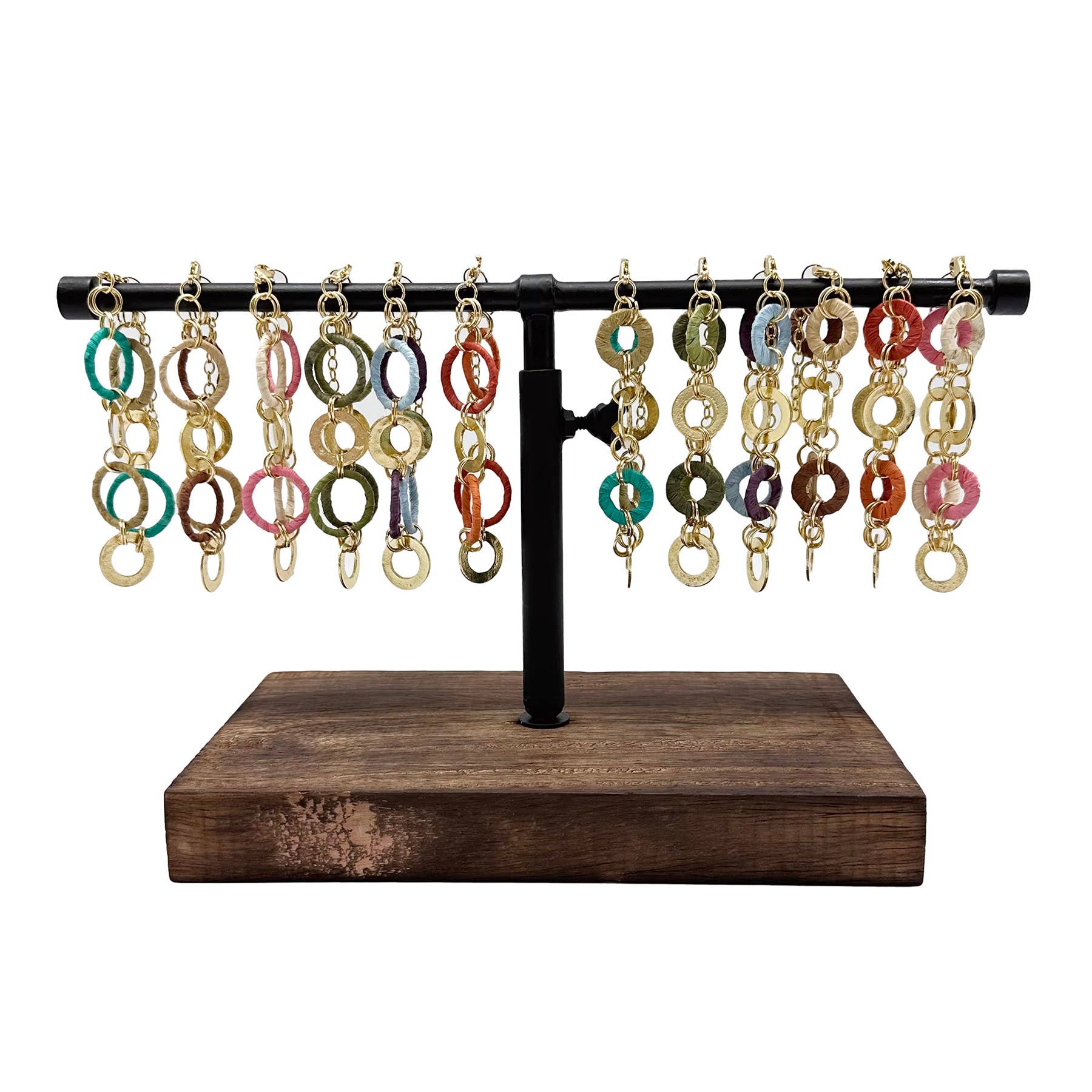 Sachi Raffia Rings Prepack - 12 Bracelets and Display