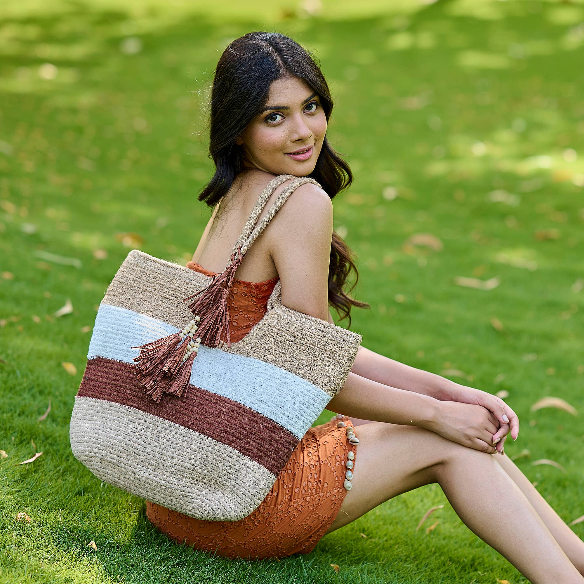 Havana Tote - Natural Fusion Jute Tote with Tassel