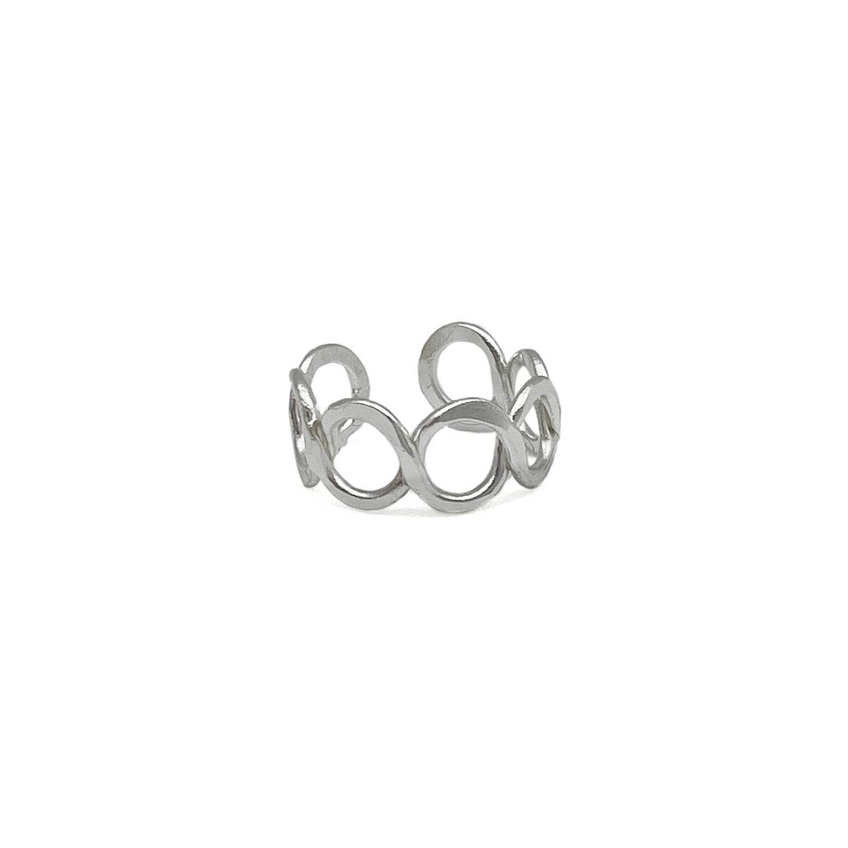 Silver Plated Adjustable Ring - Open Rings