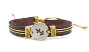 Zodiac Pewter Sagittarius Glyph Bracelet