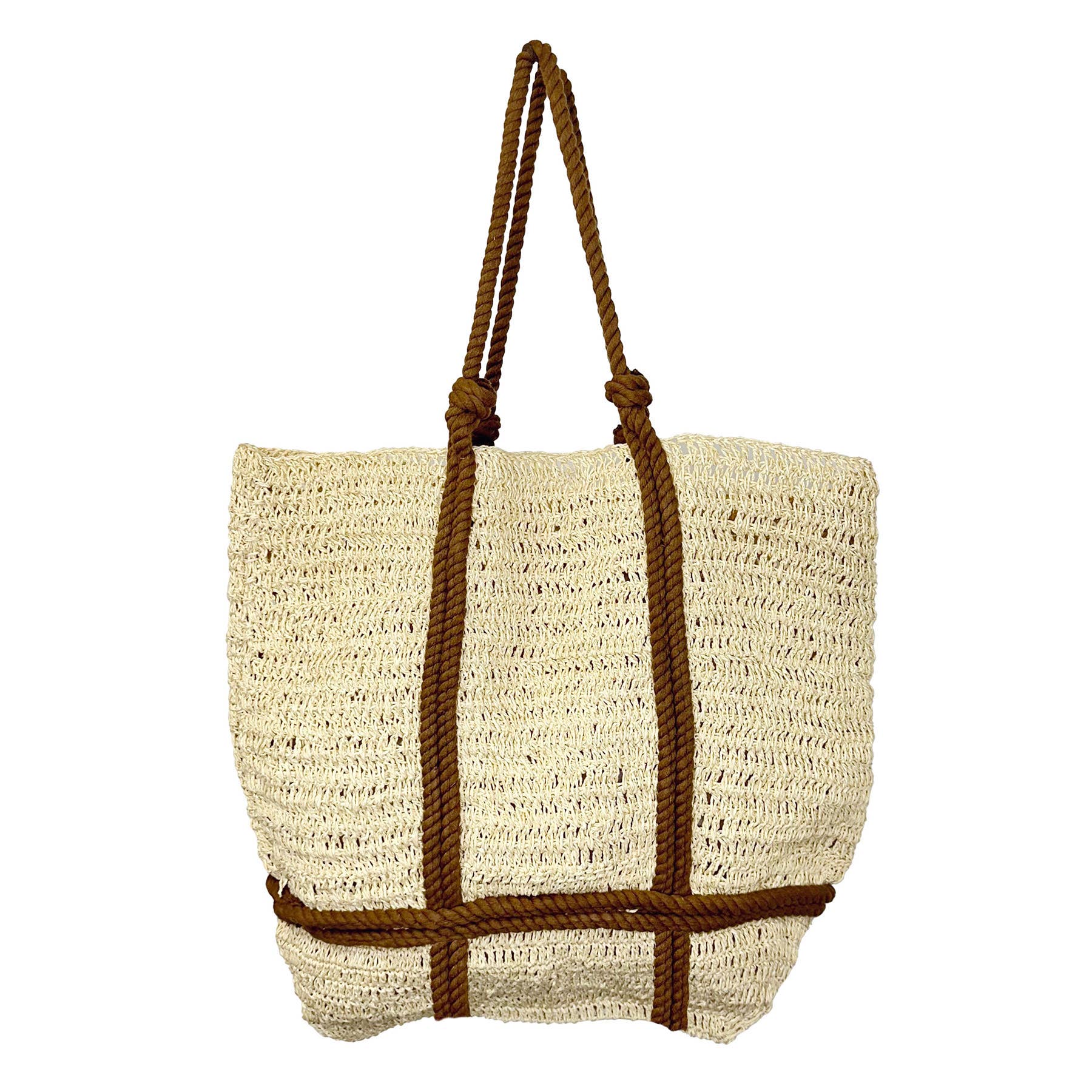 Nori Woven Jute Bags with Rope Accents