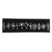 Long Slotted Bangle Display - Black Burlap