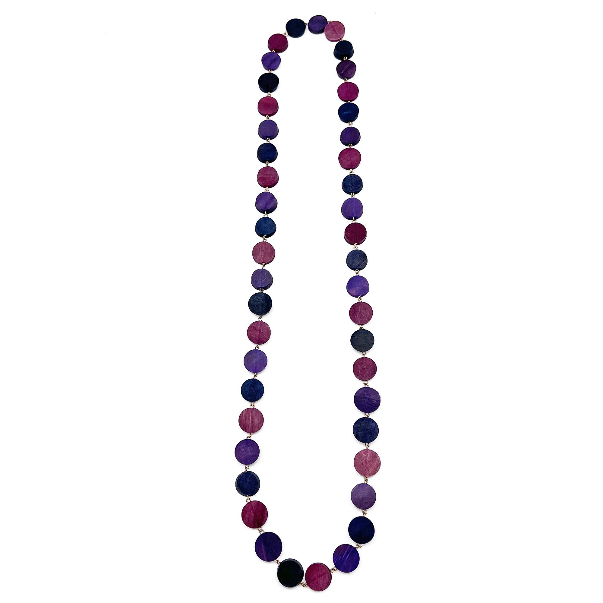 Omala Heliotrope Collection Necklace - Long Small Circles