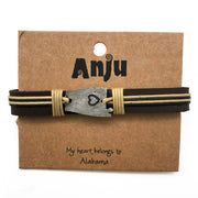 Home State Jewelry - Pewter Leather Bracelet