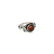 Tanvi Collection Ring - Silver with Goldstone