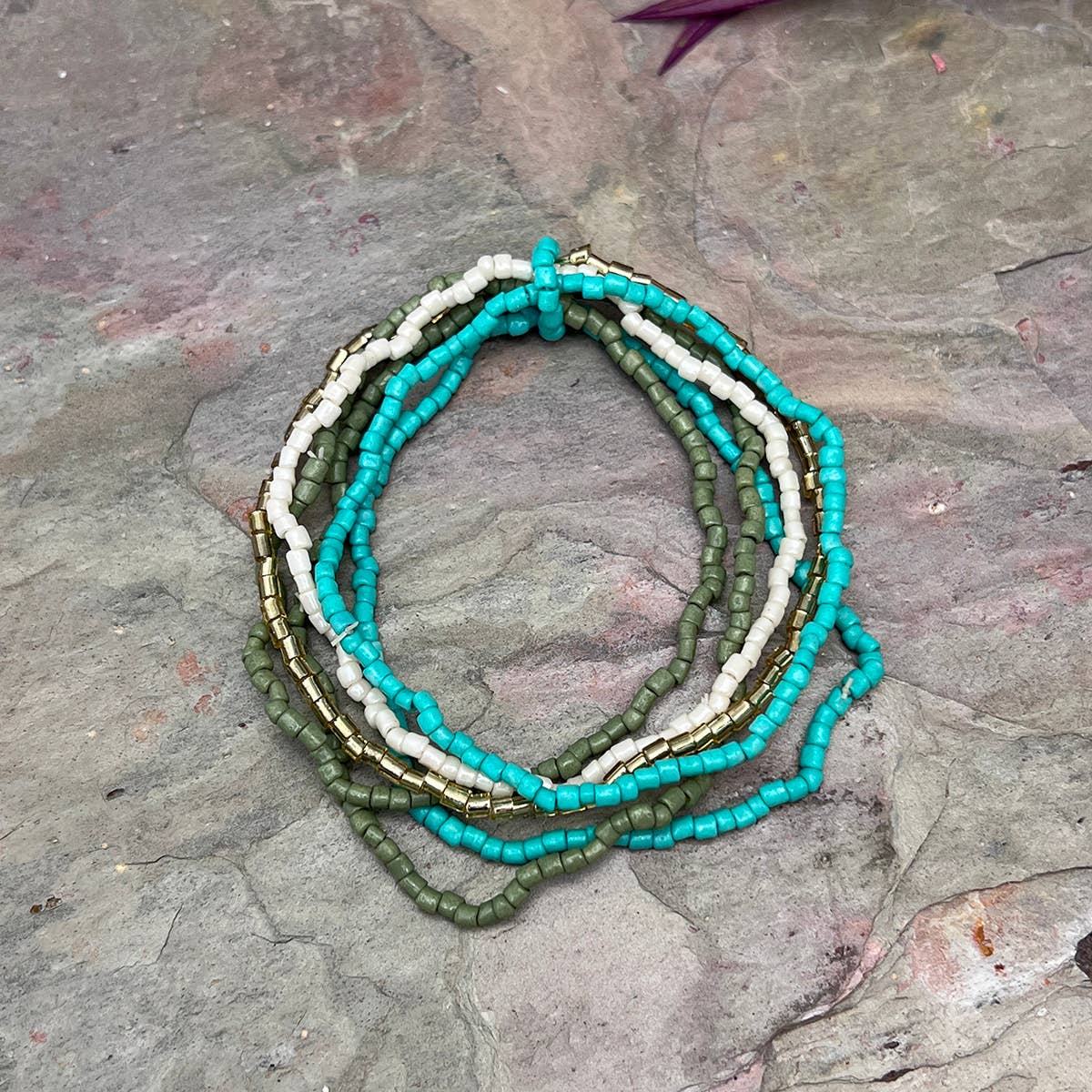 Seed Bead Stretchy Bunch Bracelets - Multiple Color Styles