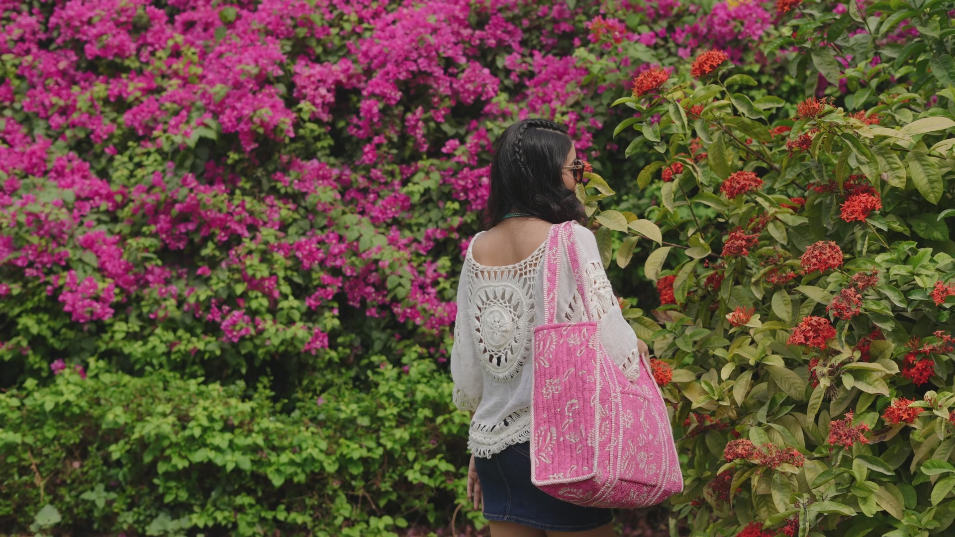 Load video: Hand Creafted Quilted Block-Printed Tote Bag